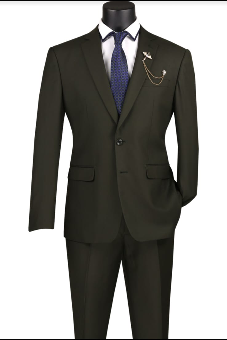 Oxford Executive Olive Green Tailored Suit for Men
